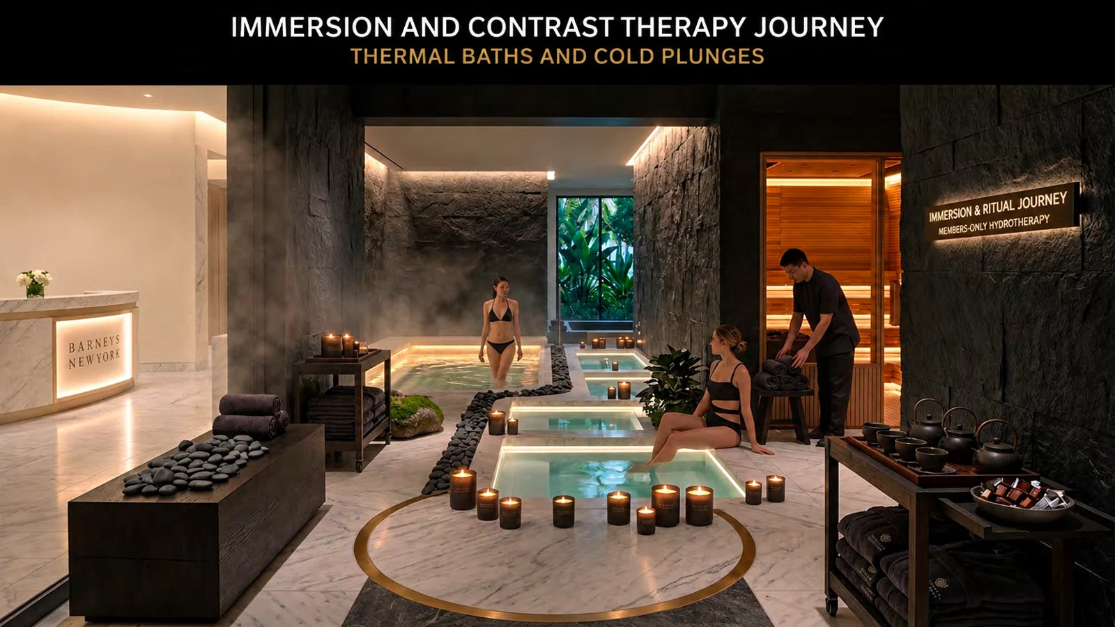Concept rendering of the thermal bathing journey